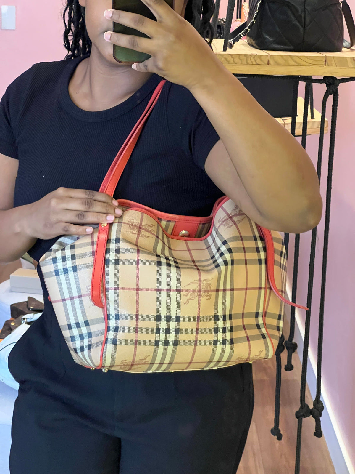 Burberry Haymarket Check Shoulder