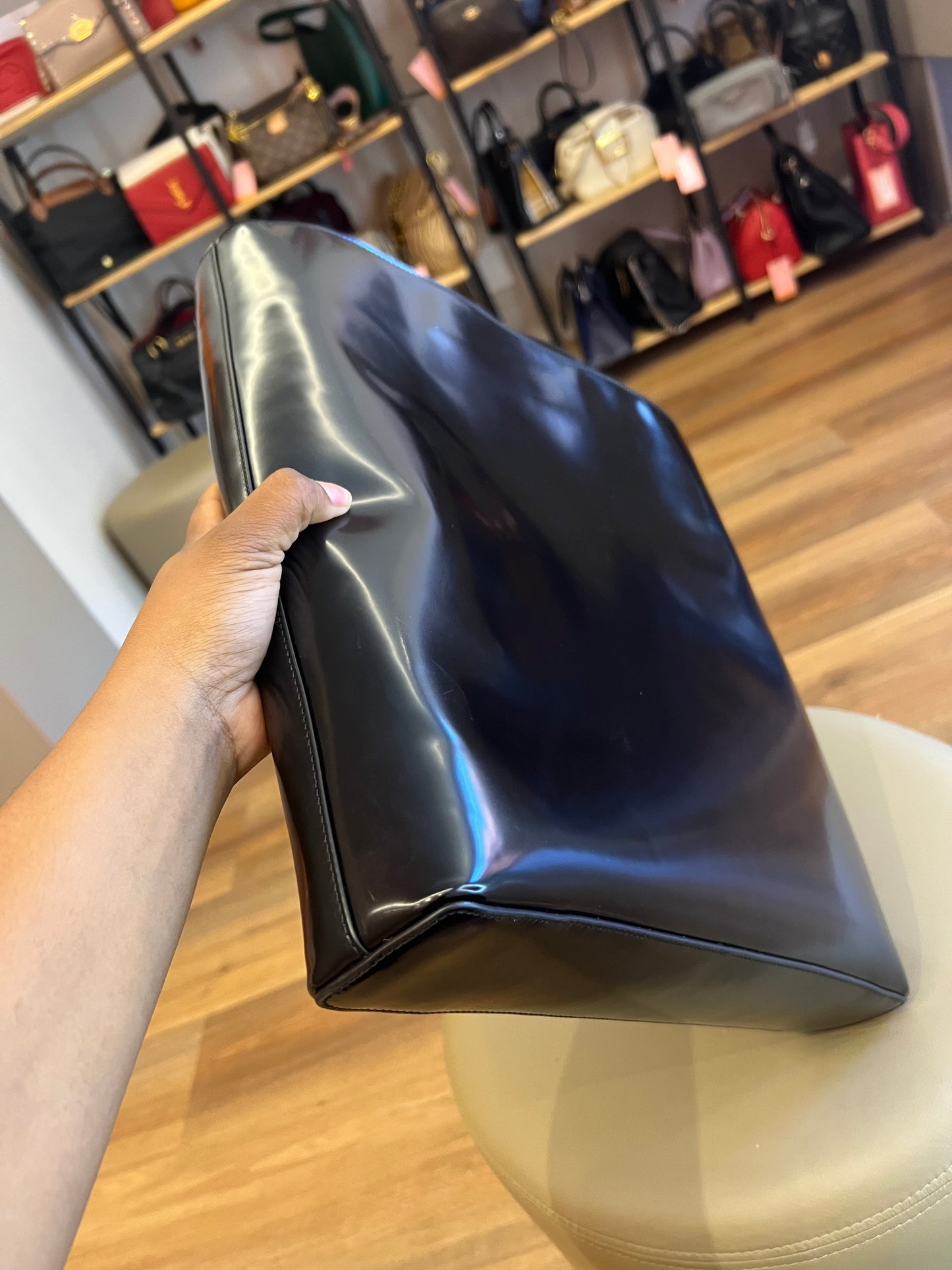 Prada Logo Stamp Tote Bag