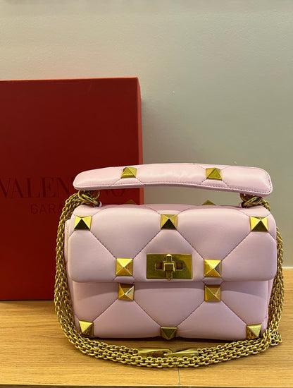 Valentino Roman Stud Média Rosa