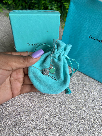 Colar Tiffany Double Heart