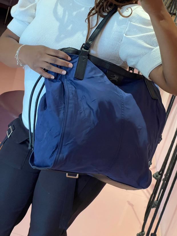 Burberry Buckleigh de Nylon Azul Marinho