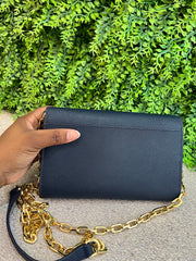 Tory Burch Emerson Chain Wallet Azul