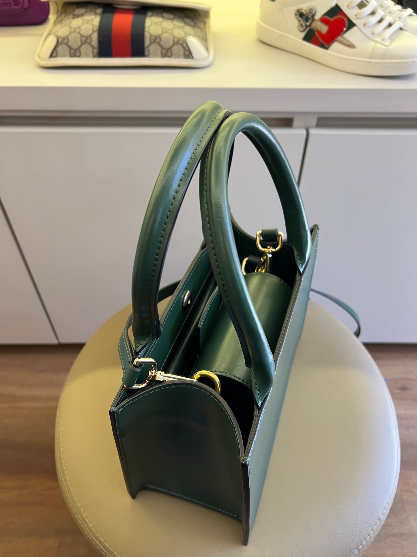 Mario Valentino Embossed Logo Tote Bag