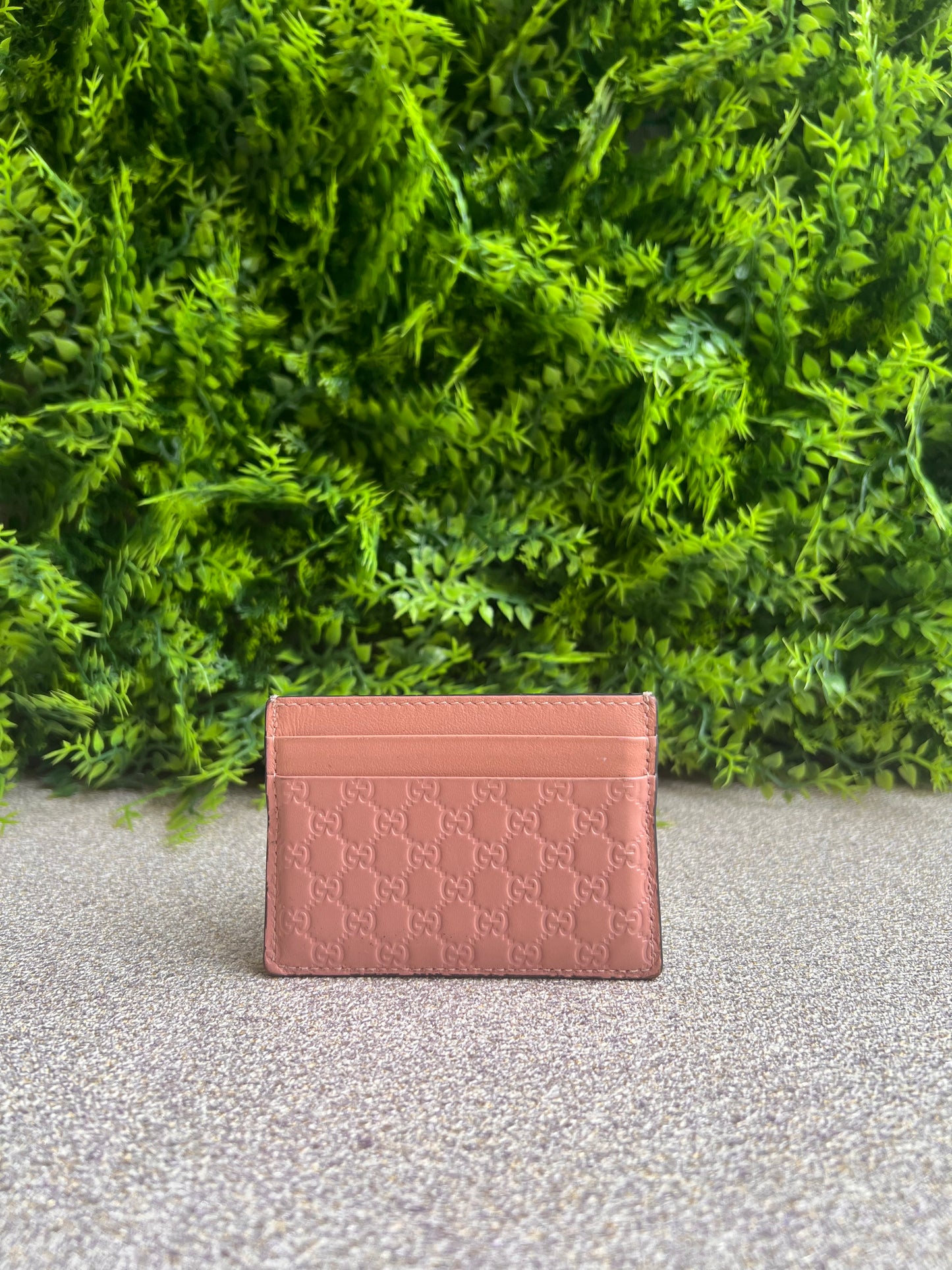 Porta Cartão Gucci Guccissima Rosa