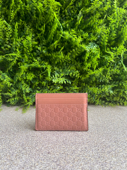 Porta Cartão Gucci Guccissima Rosa