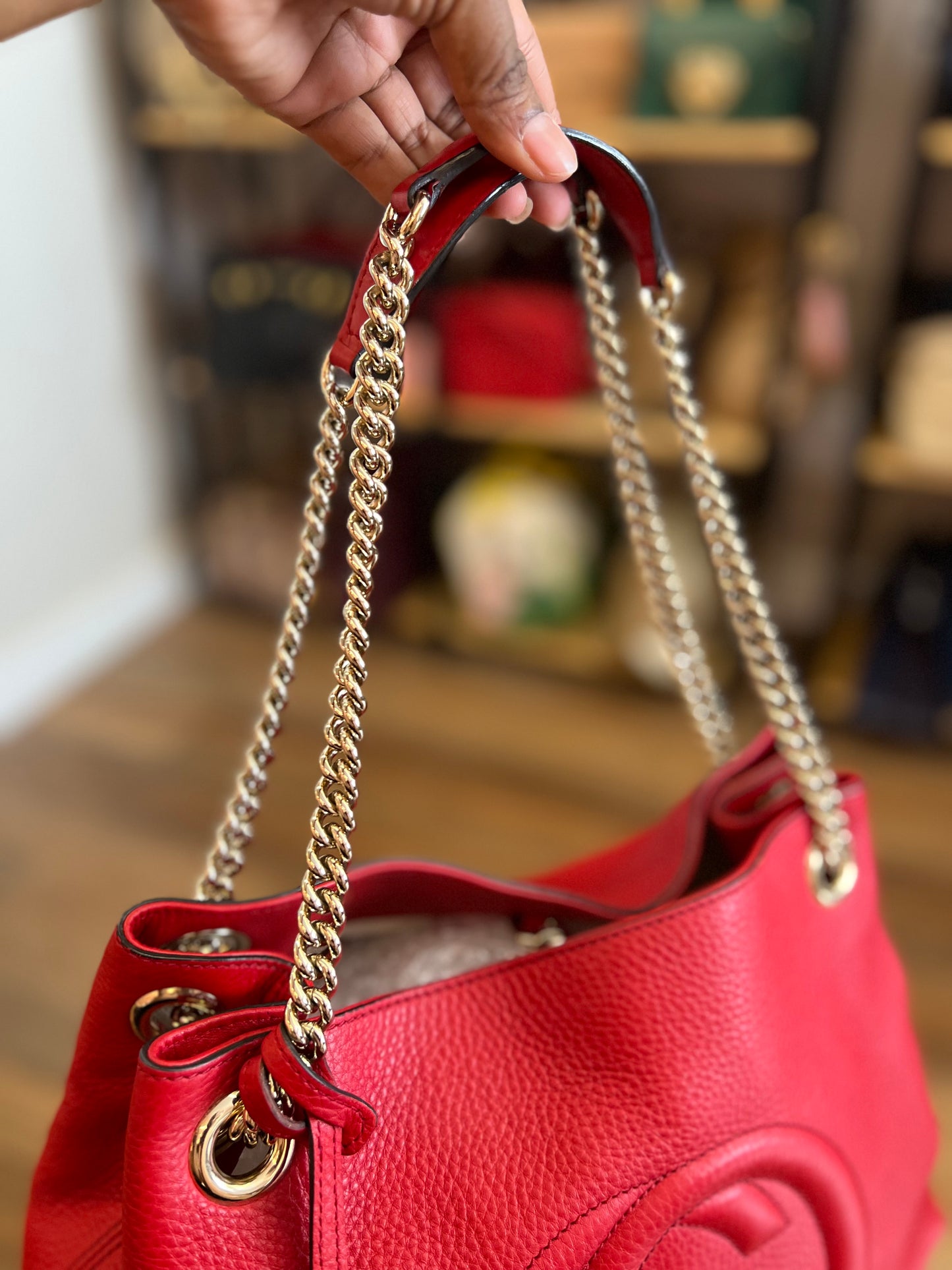 Gucci Soho Chain Vermelha