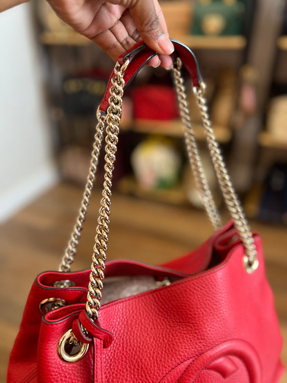 Gucci Soho Chain Vermelha