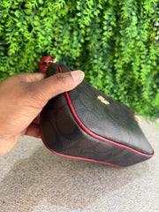 Coach Pochette Monograma com Vermelho