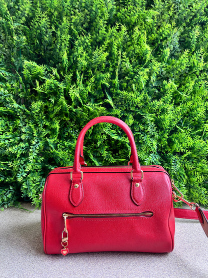 Coach Baú Crossbody Vermelha