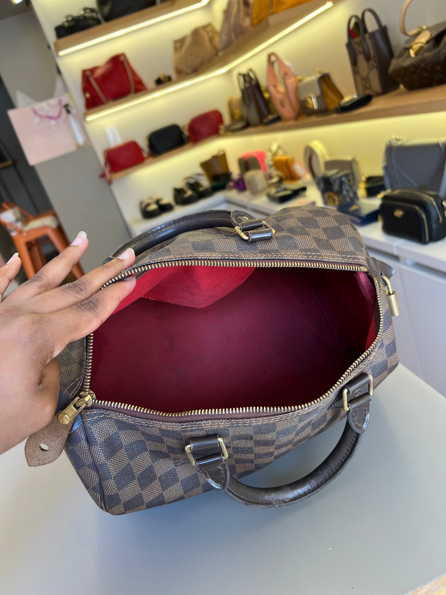 Louis Vuitton Speedy 30 Damier Ebene