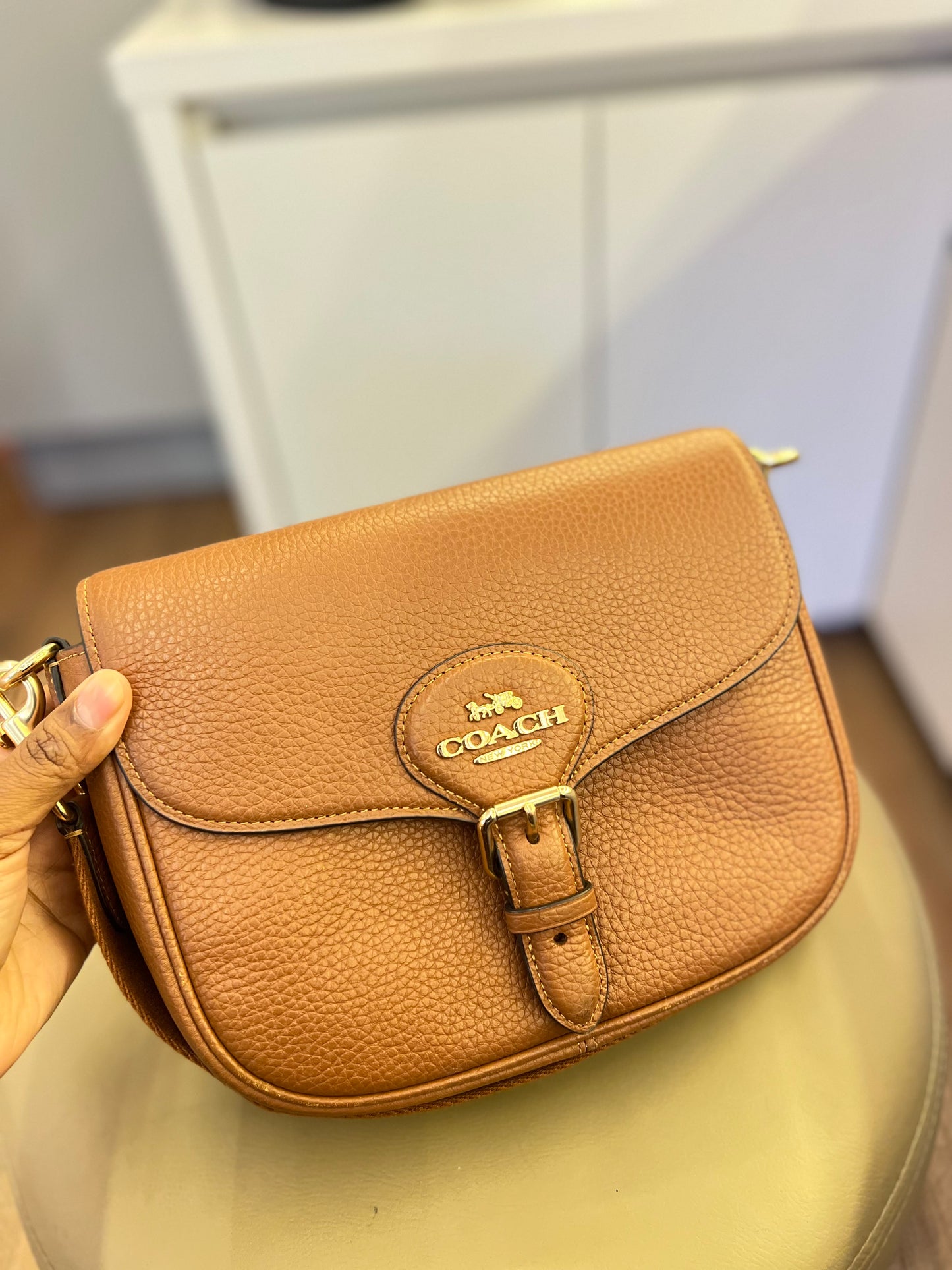 Coach Amelia Saddle Marrom