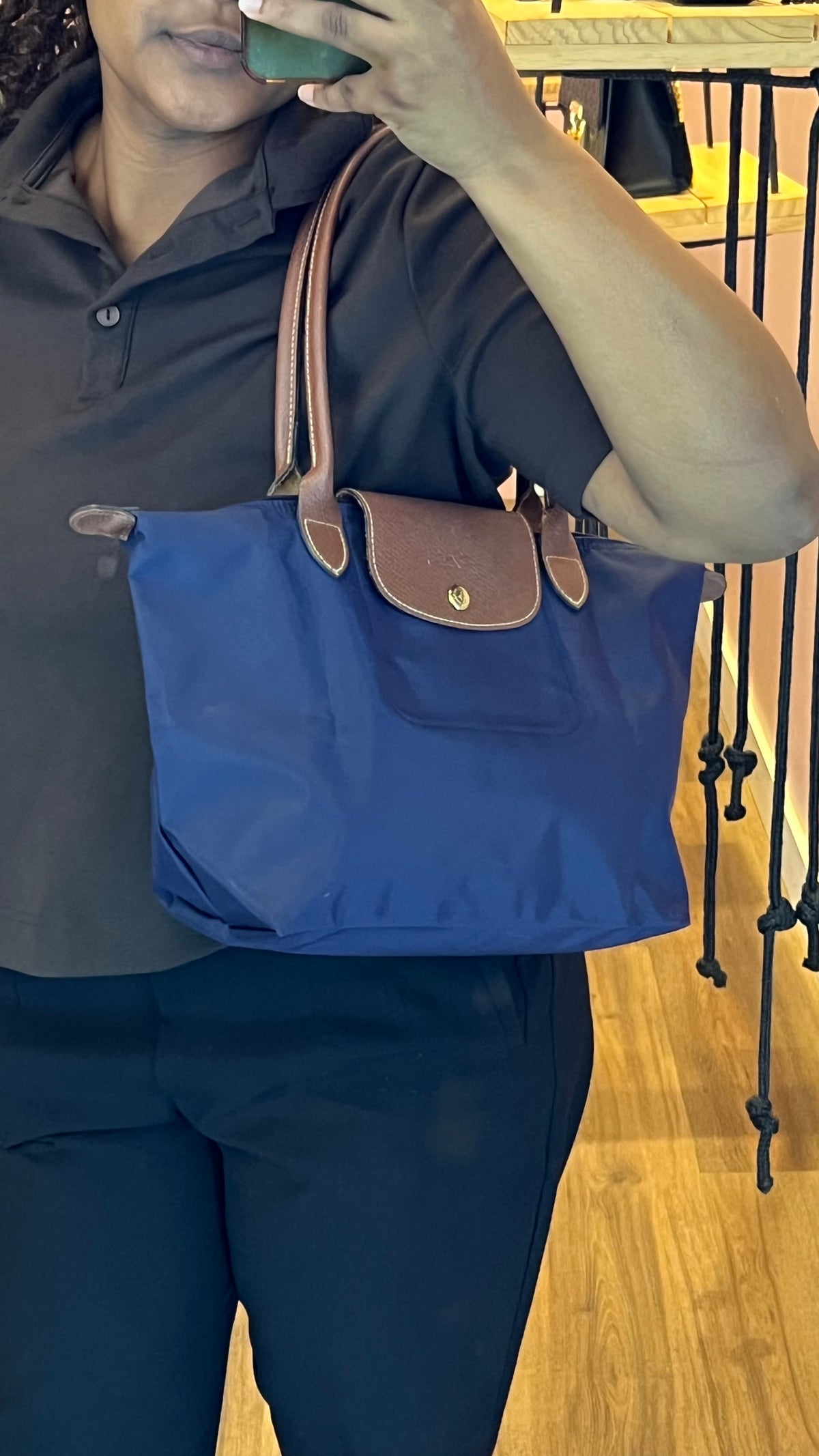 Longchamp Le pliage M Azul