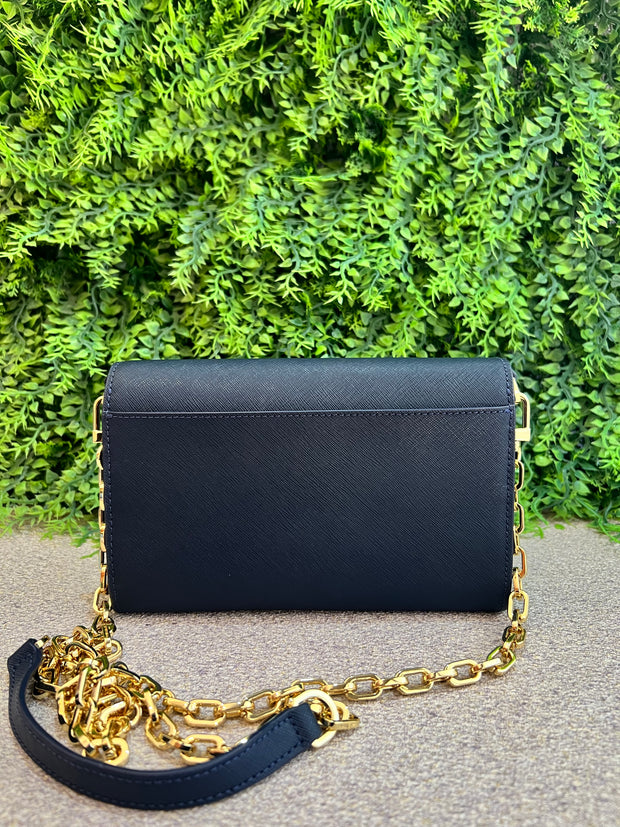 Tory Burch Emerson Chain Wallet Azul