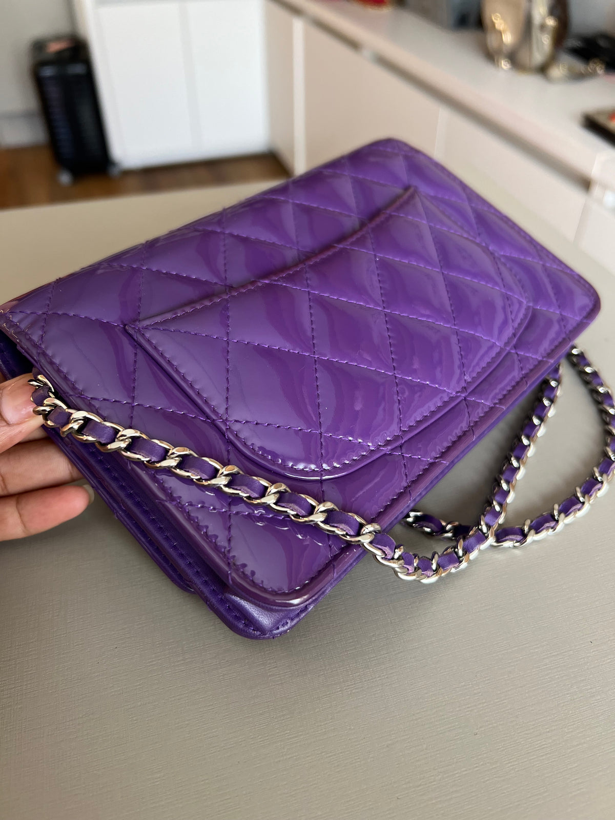 Chanel Woc Roxa Verniz
