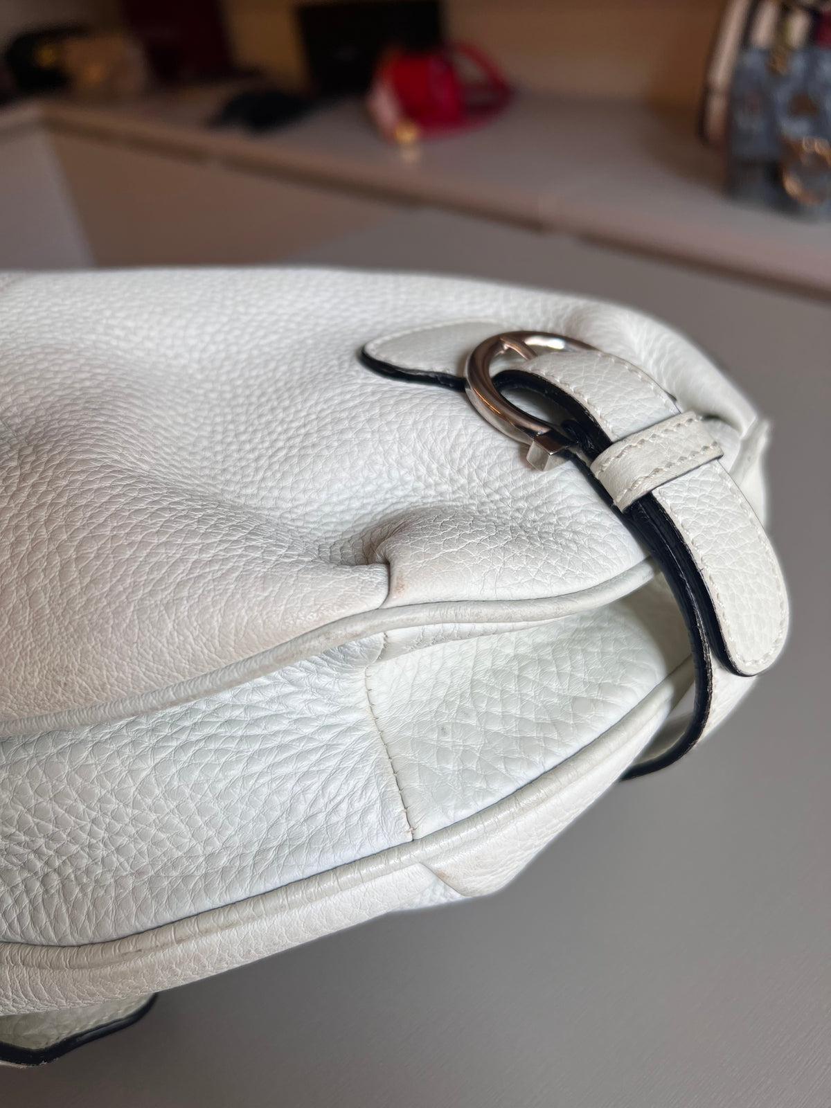 Salvatore Ferragamo Hobo Bag Off White