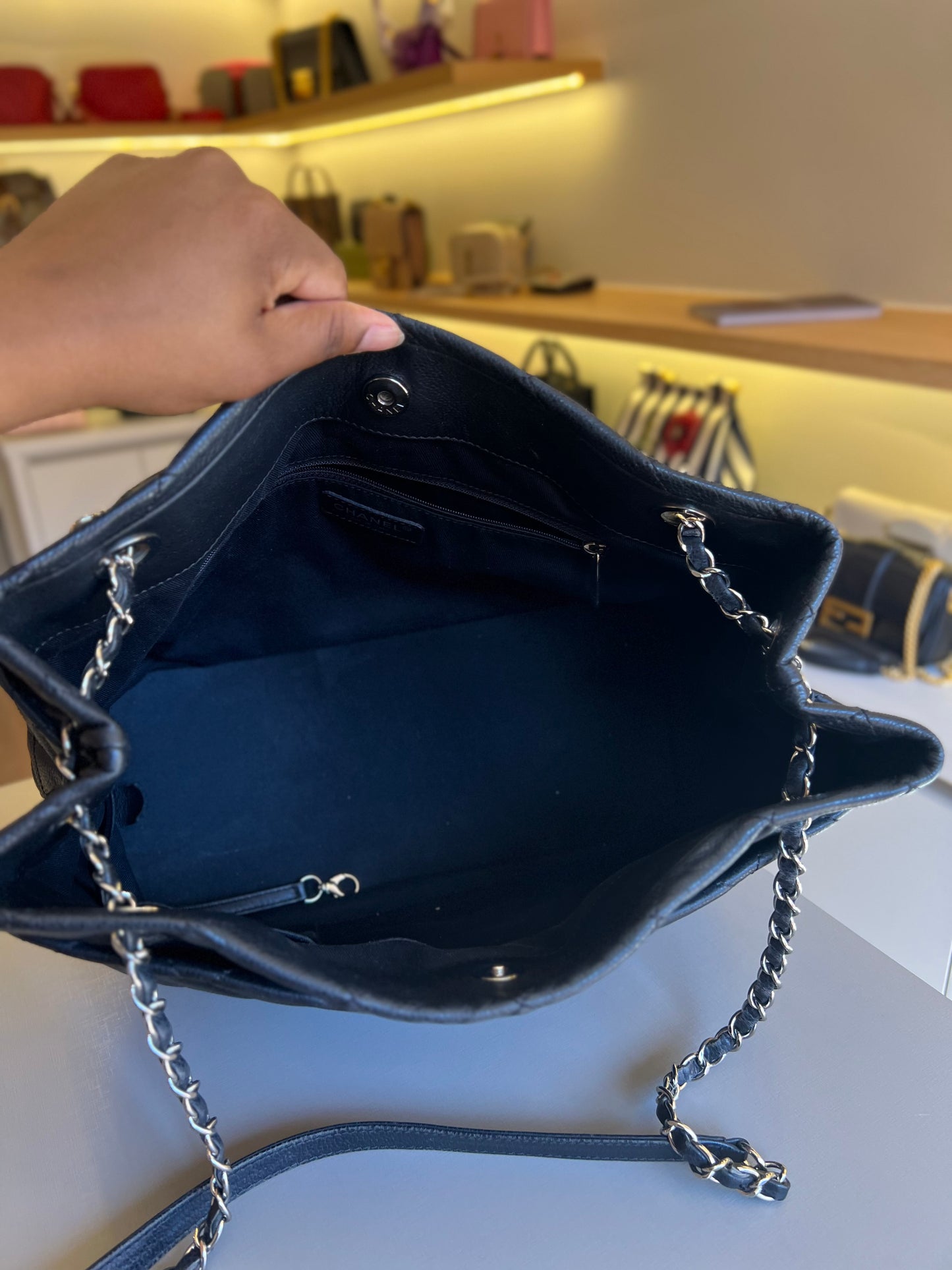 Chanel Timeless CC Shopper Preta