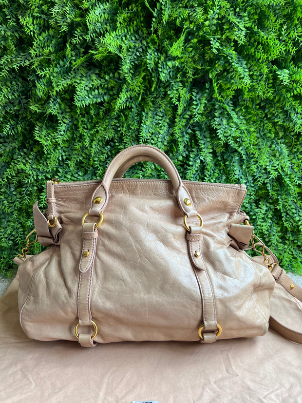 Miu Miu Vitello Lux Bow Satchel