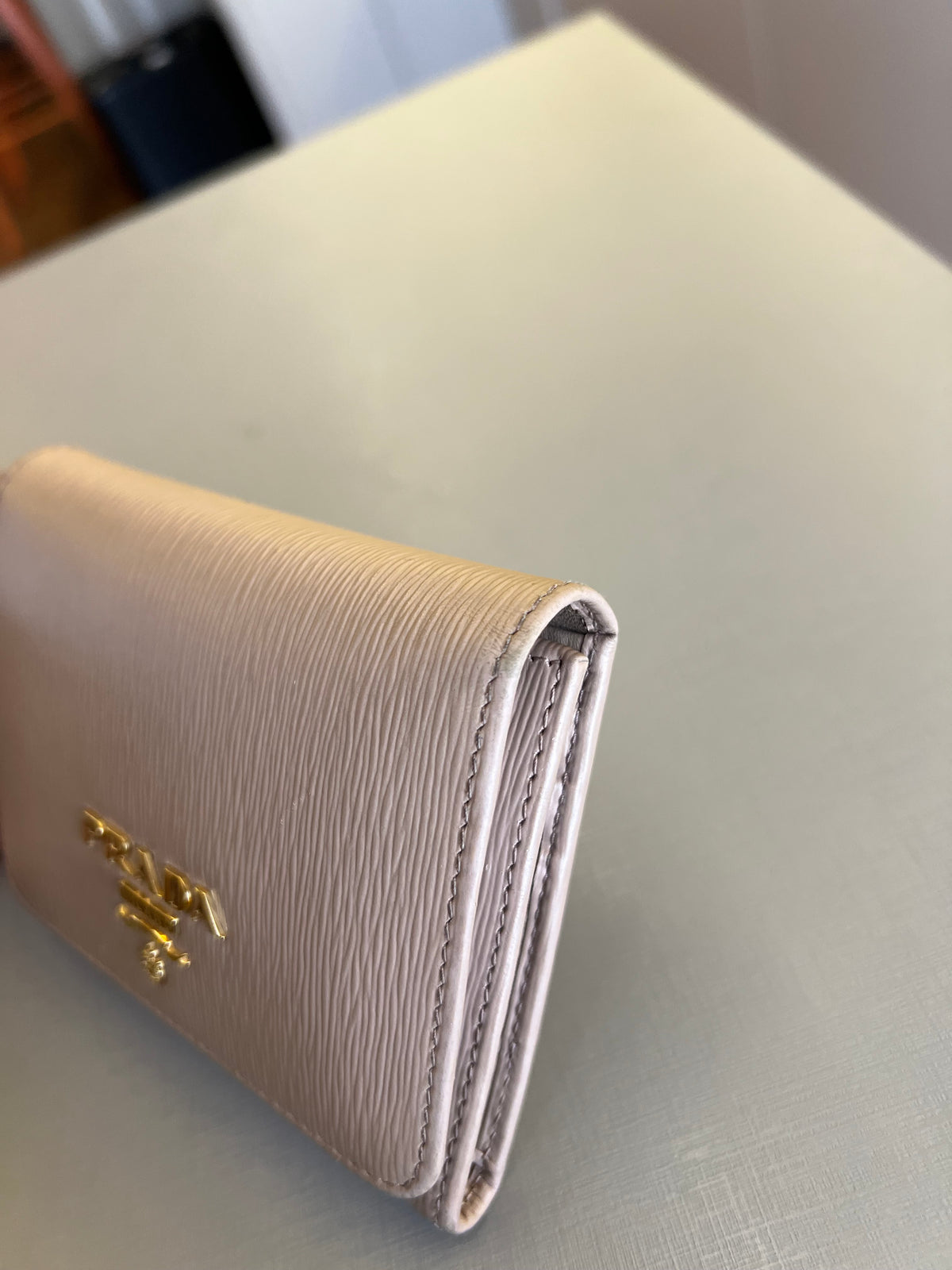 Carteira Prada Mini Nude