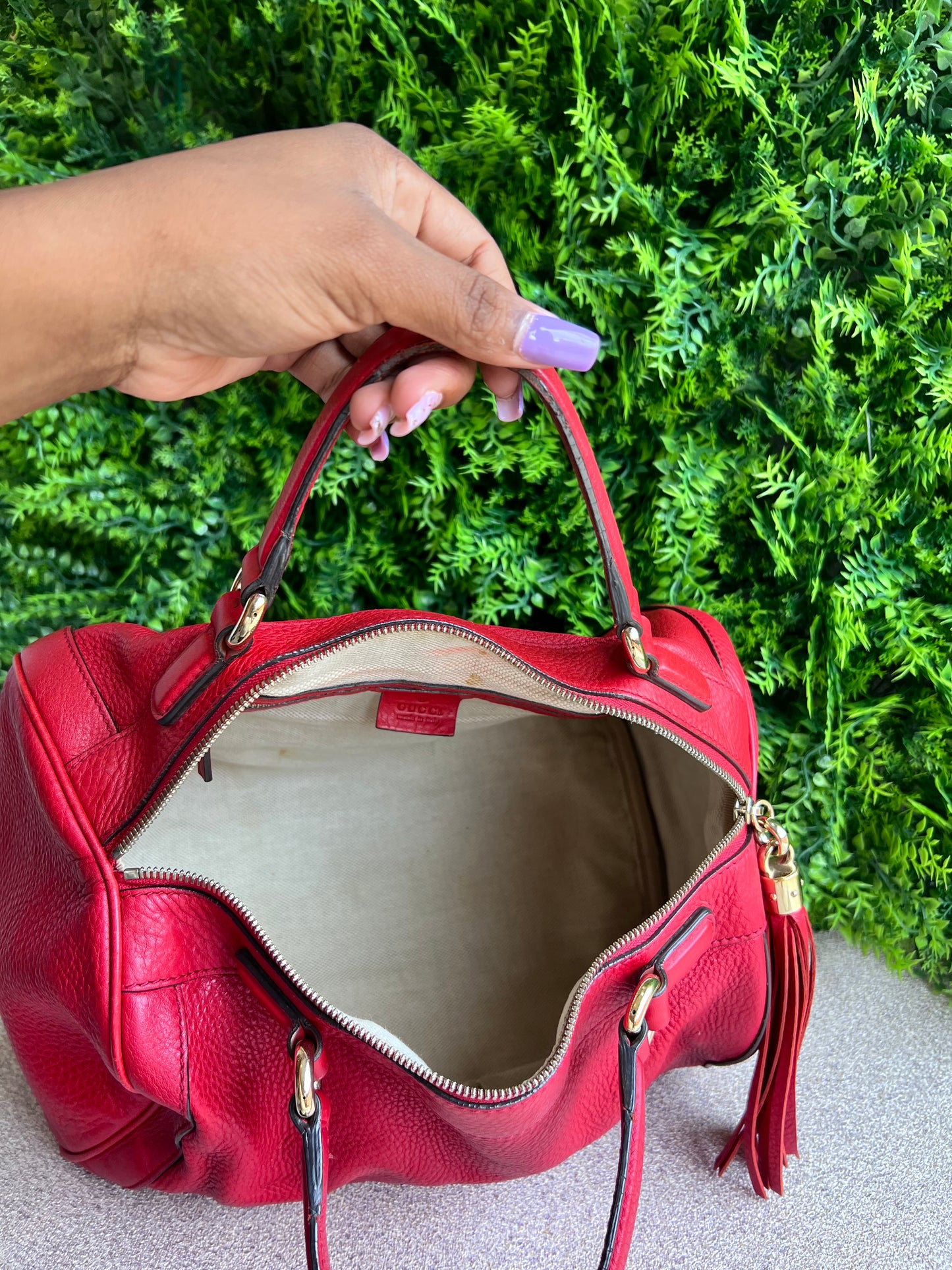 Gucci Soho Boston Vermelha