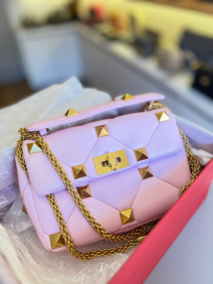 Valentino Roman Stud Média Rosa