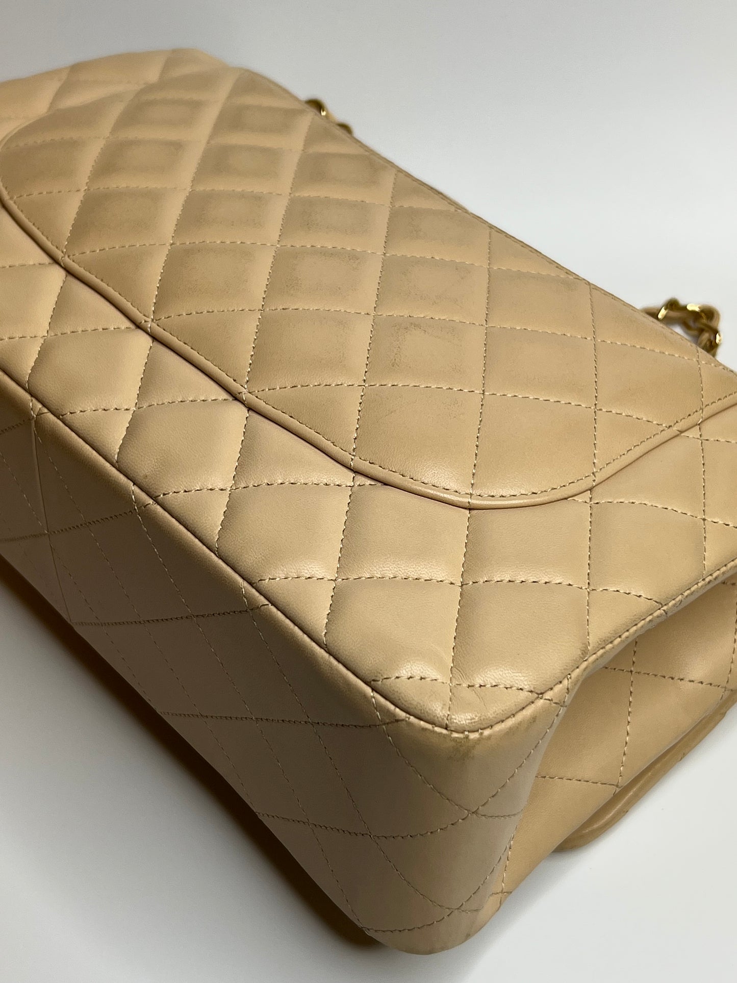 Chanel Double Flap Jumbo Nude