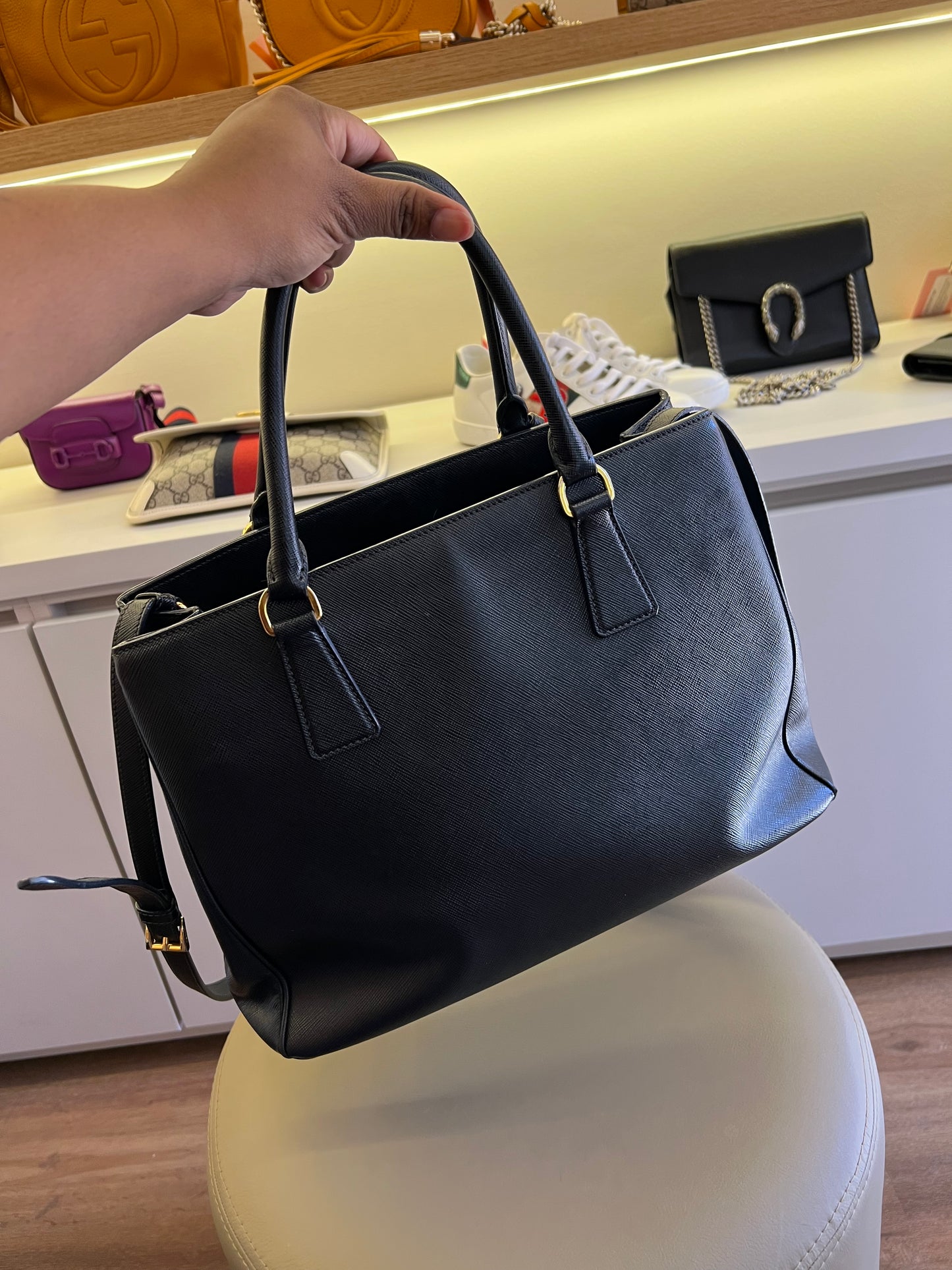 Prada Galleria Saffiano Preta