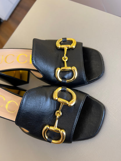 Sandália Gucci Horsebit Preta