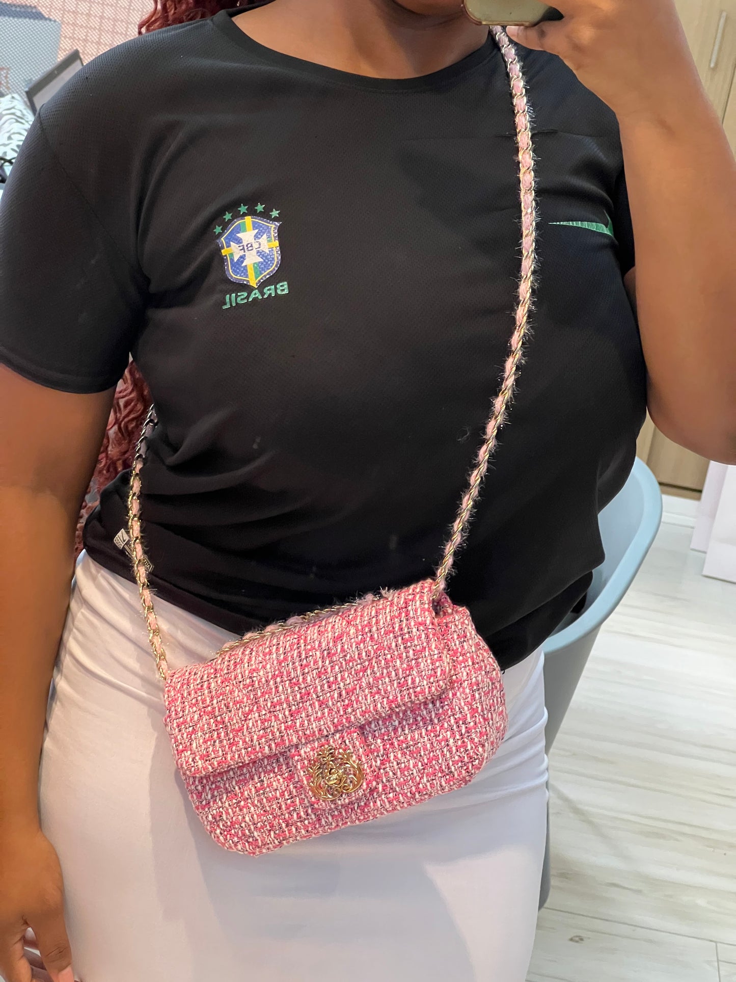 Isla Mini Tweed Rosa