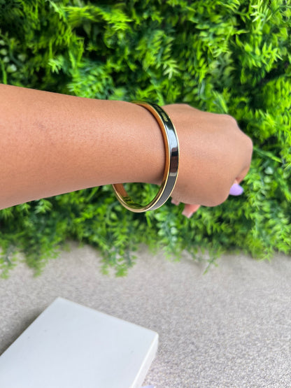 Bracelete Miu Miu Preto & Dourado