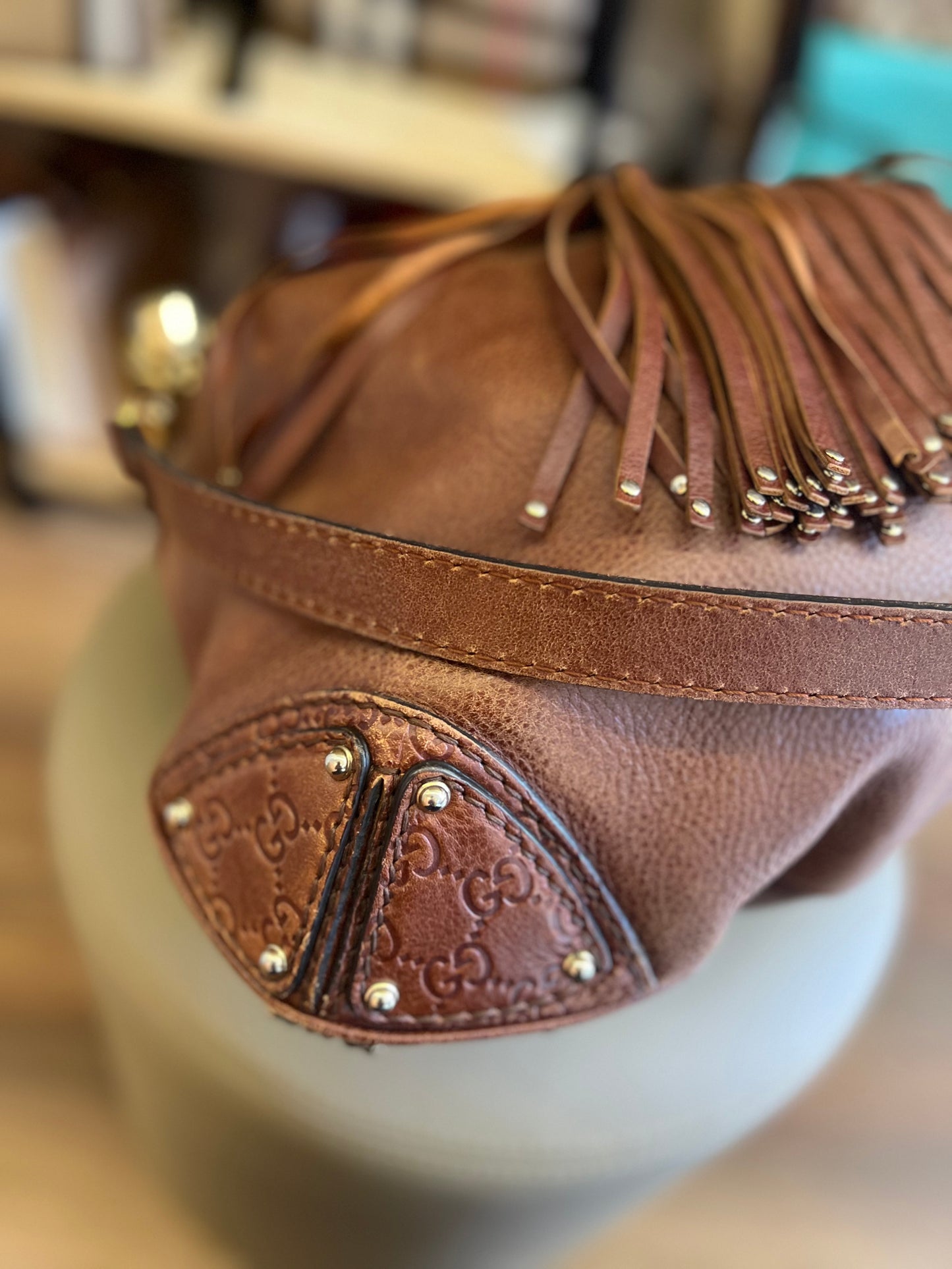 Gucci Indy Hobo Bag Marrom