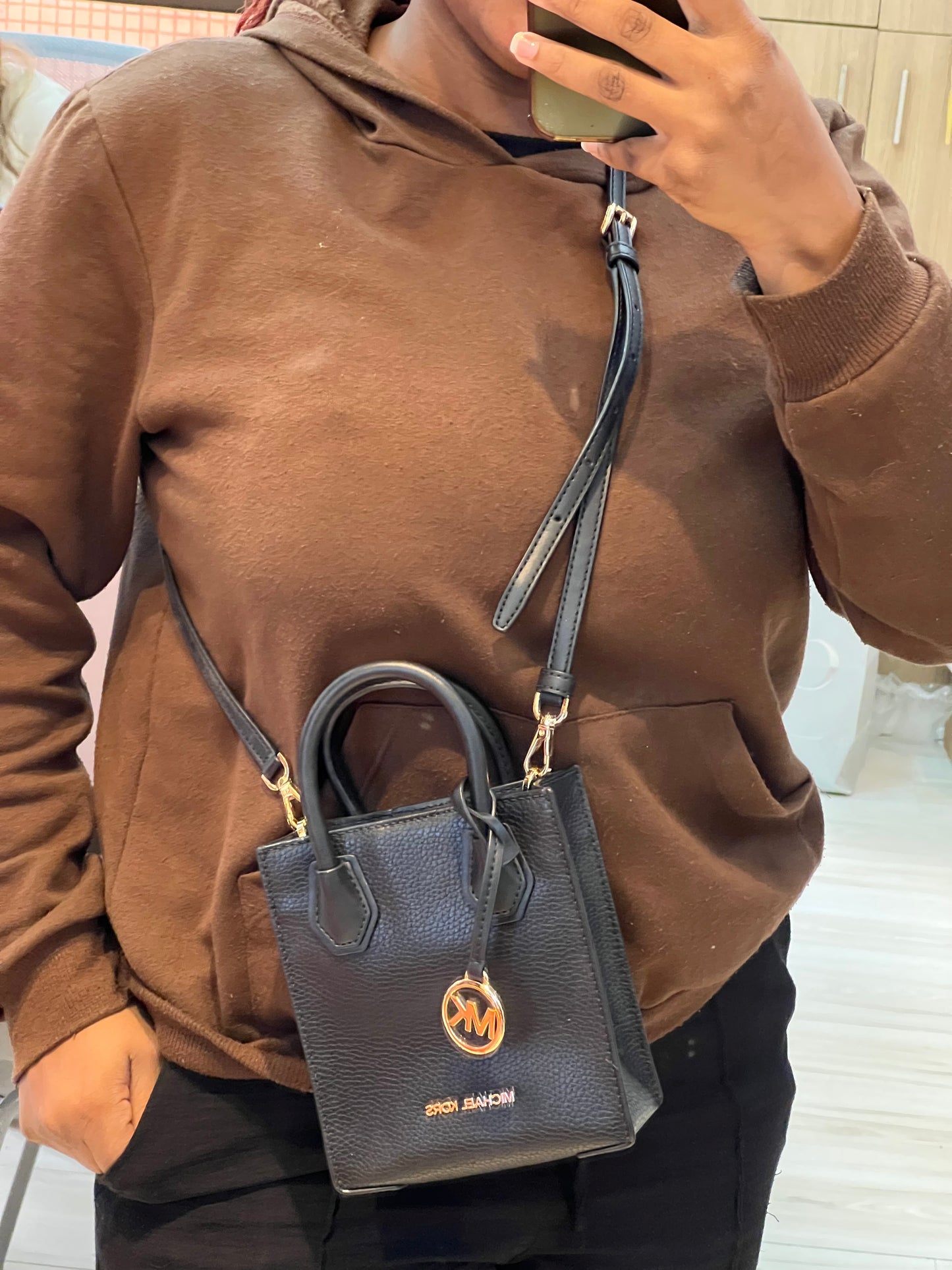 Michael Kors Mercer em Couro Preto