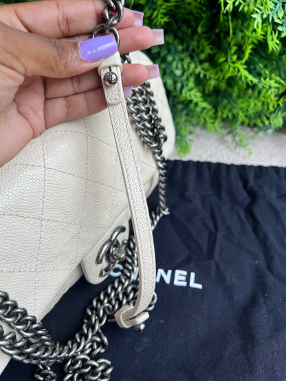 Chanel Classic Single Flap Off  White