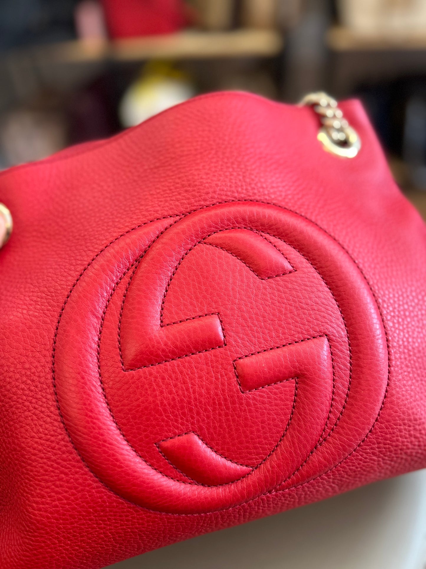 Gucci Soho Chain Vermelha