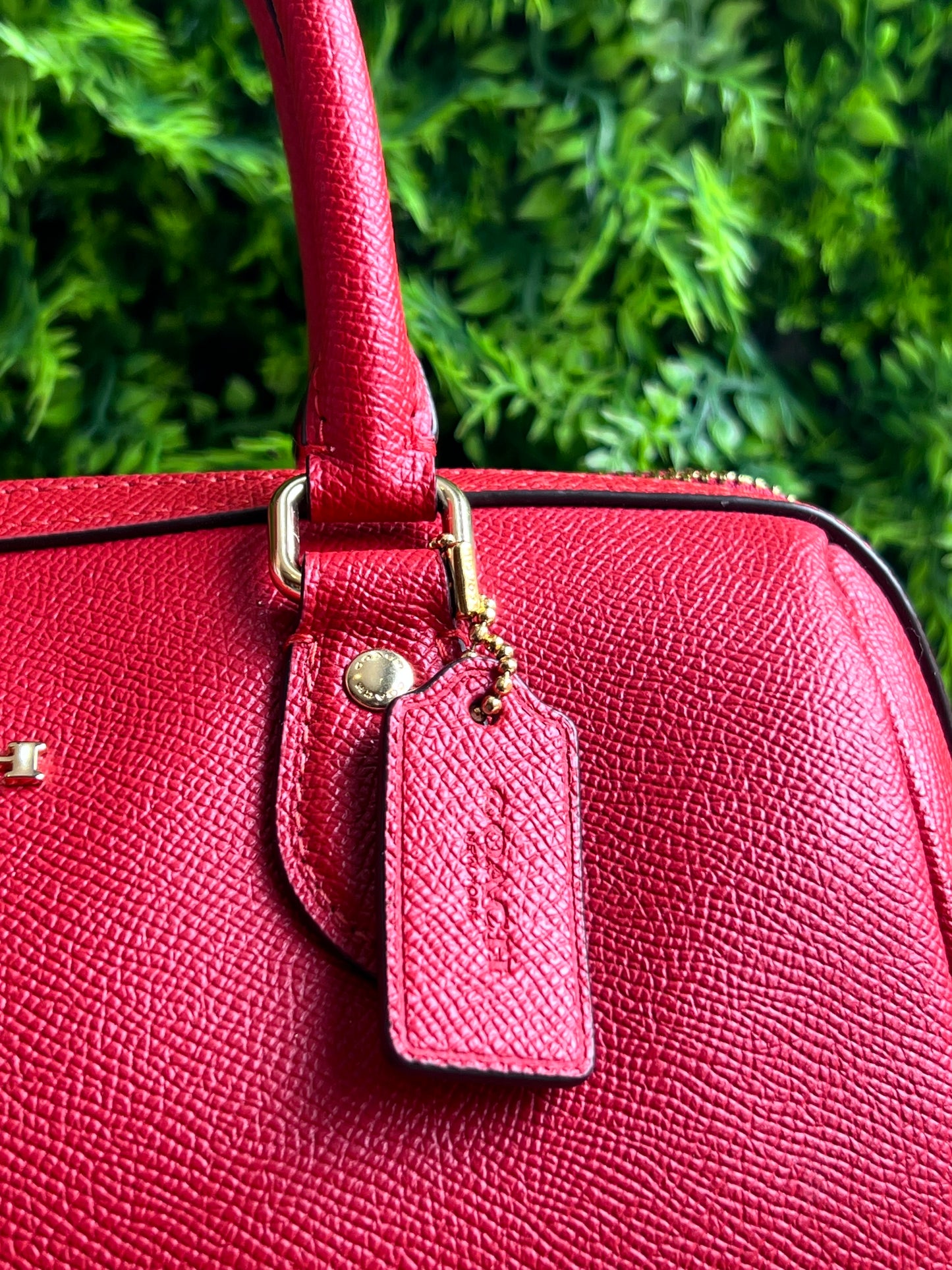 Coach Baú Crossbody Vermelha