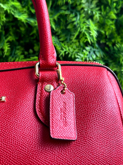 Coach Baú Crossbody Vermelha