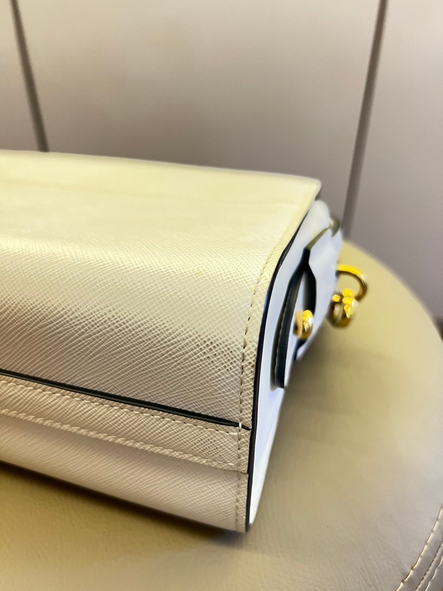Prada Esplanade City Saffiano Off White