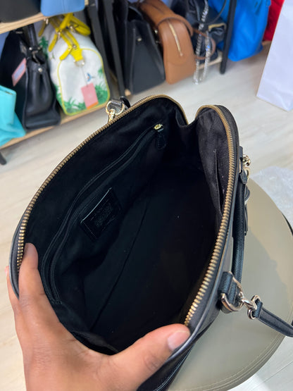 Coach Sierra Satchel em Couro Preto
