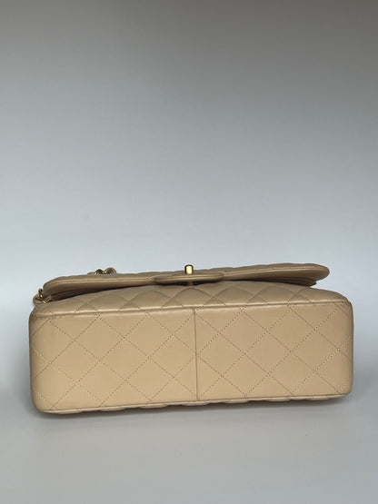 Chanel Double Flap Jumbo Nude