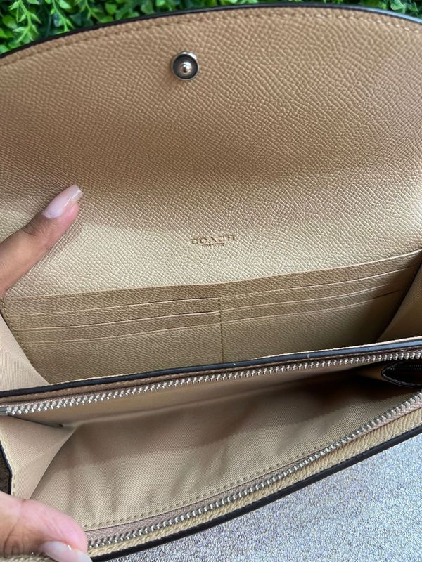 Carteira Coach Nude Glitter