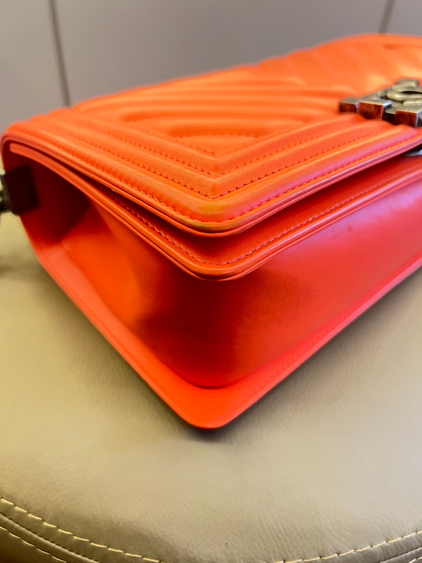 Chanel Boy Medium Laranja