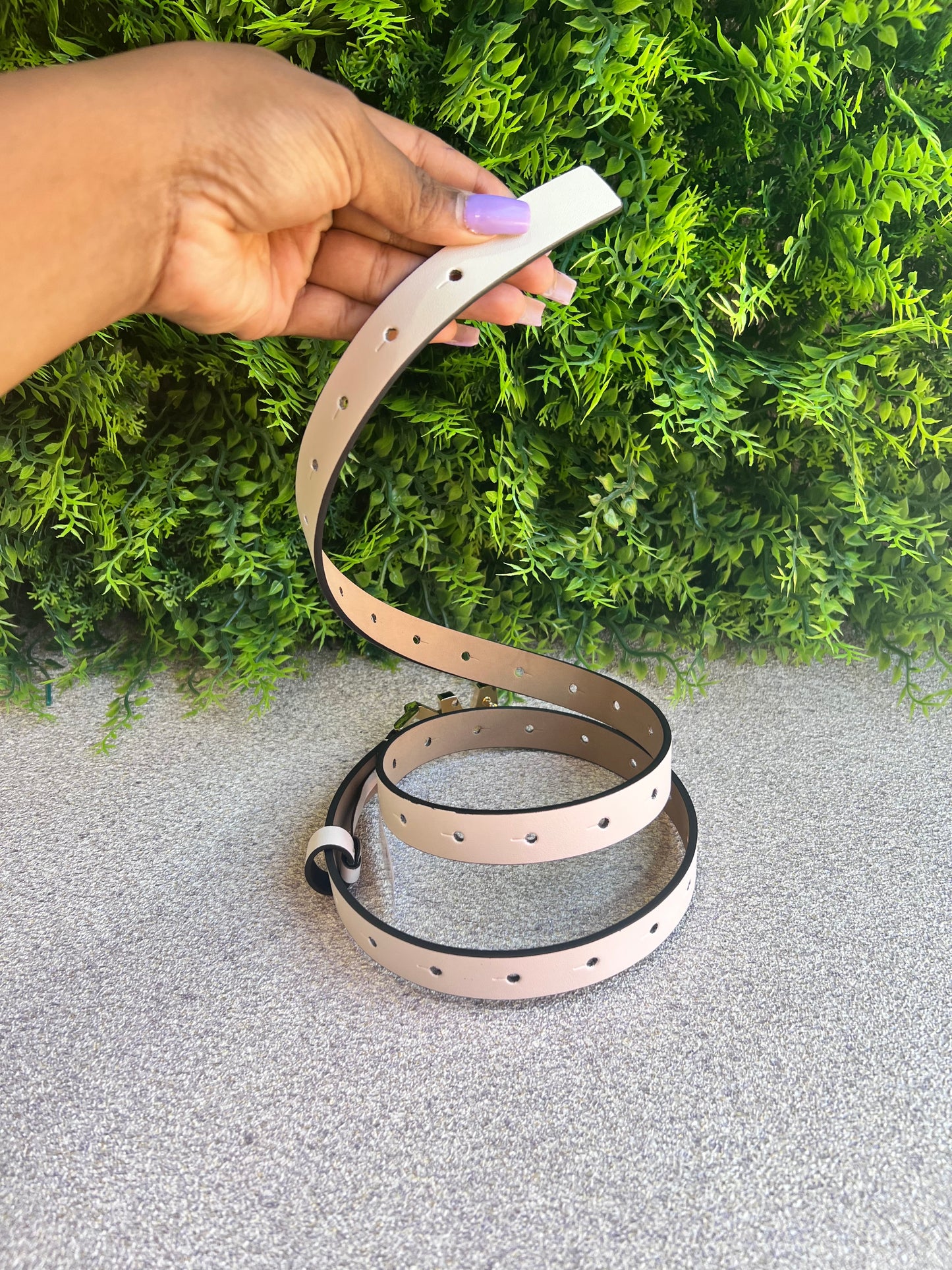 Cinto Michel Kors Logo OFF White