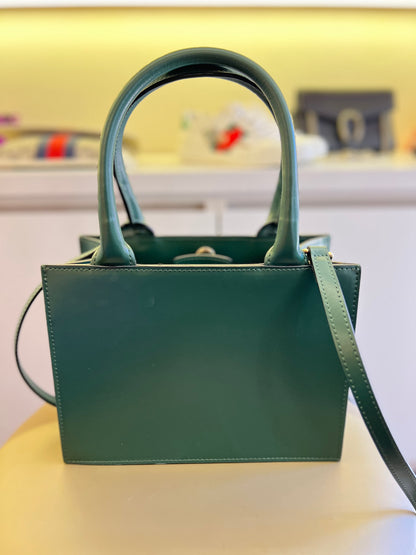 Mario Valentino Embossed Logo Tote Bag