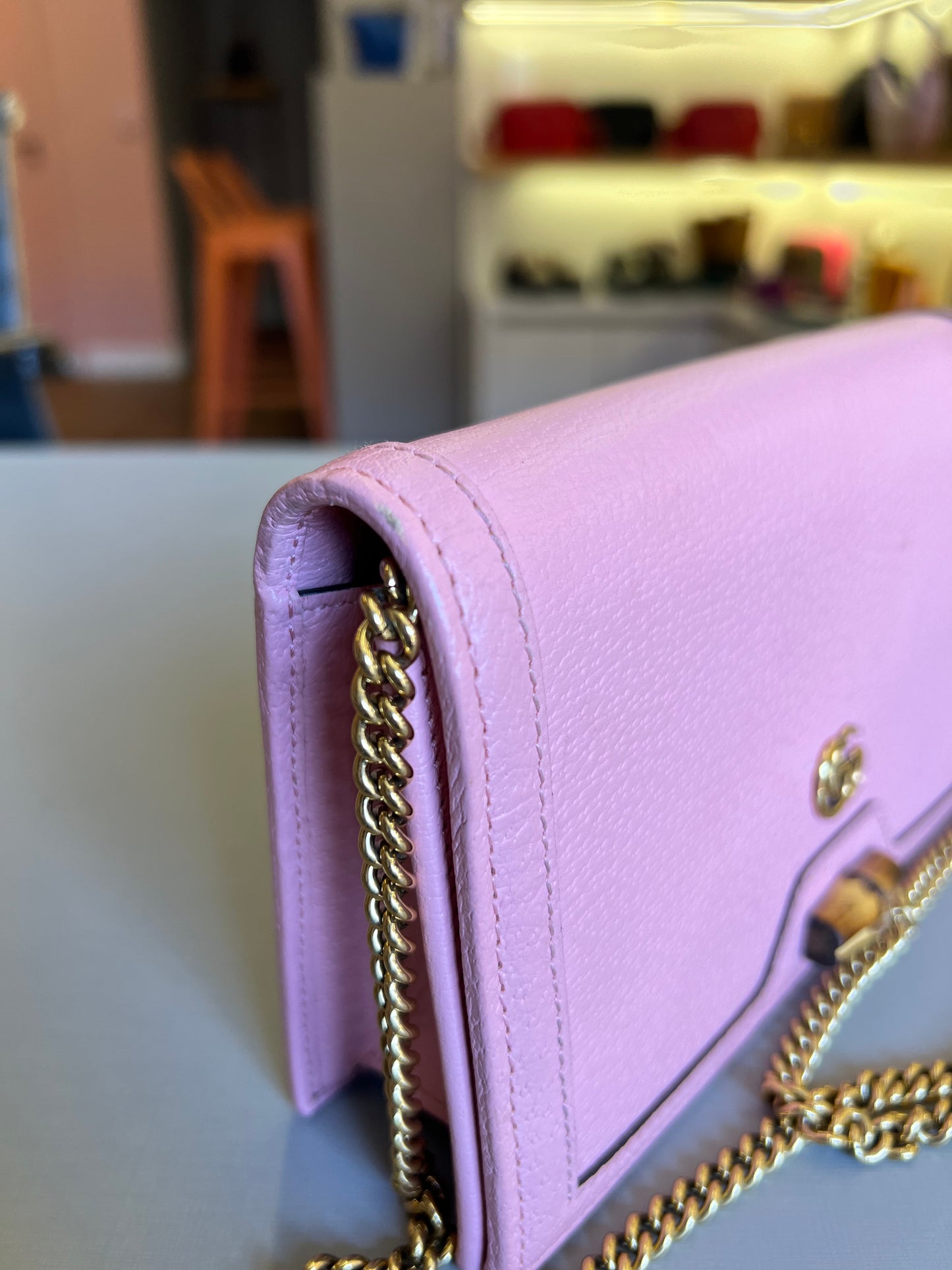 Gucci Diana Bamboo Shoulder bag Rosa
