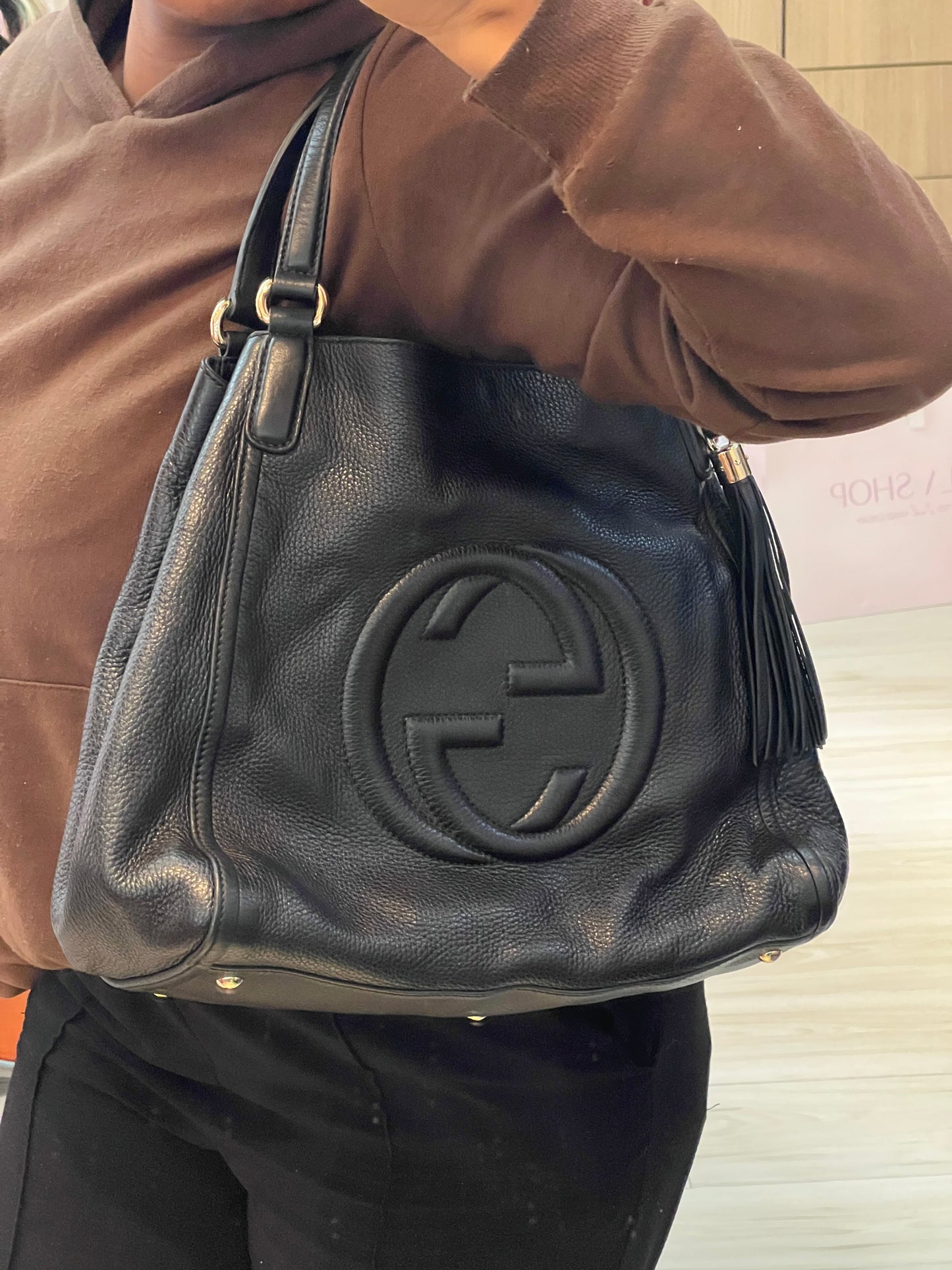 Gucci Soho Shoulder Preta