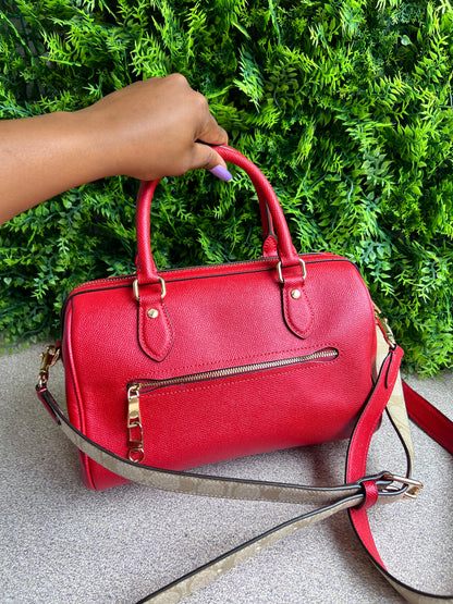 Coach Baú Crossbody Vermelha