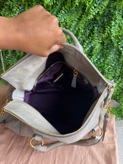 Miu Miu Vitello Lux Cinza