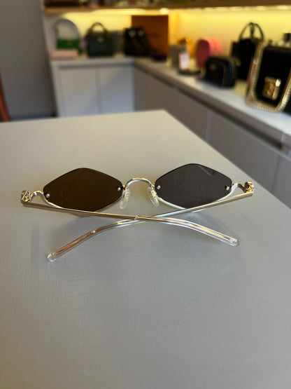 Óculos de Sol Gucci geométrico Double G