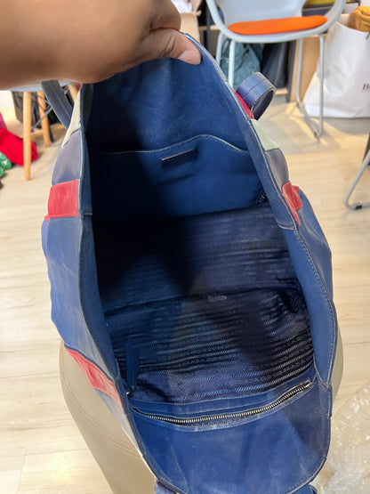 Prada Calf Tote Tricolor