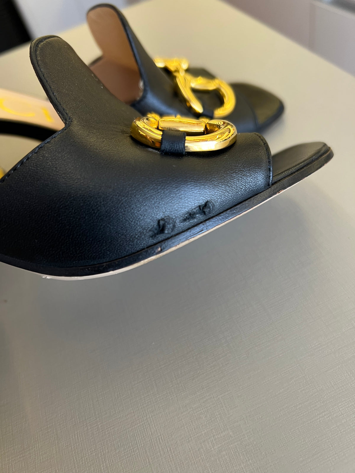 Sandália Gucci Horsebit Preta
