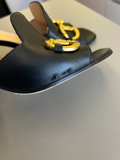 Sandália Gucci Horsebit Preta